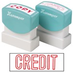 Shiny Stamp Credit Red