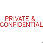 Shiny Stamp Private And Confidential Red