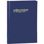 Collins Notebook Cased  Sewn Short Feint 168 Page A4 Blue