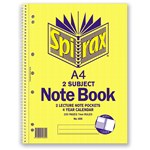 Spirax 605 Notebook 2 Subject 250 Page A4