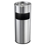 Compass Lobby Bin 10L  Ashtray Brushed Stainless Steel