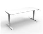 Boost  1P Sit Stand Desk 1200x750mm Nat White Top White Frame