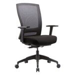 Chair Mentor High Back Task Chair with Adj Arms Black