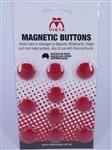 Vista Magnetic Buttons 20mm Pack 10 Red