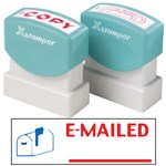 XStamper CXBN 2025 Stamp Emailed With Icon 42X13mm Red Blue