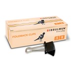 Bibbulmun Foldback Clips No 3 32mm Black Pack 12