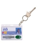 Rexel Card Holder Rigid With Key Ring 86 X 55mm Pack 10