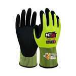 NXG C5133 Black Dog Cut D HiVis Gloves Nitrile Coated BlackYellow 
