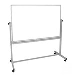 Whiteboard Mobile Double Sided 2400 X 1200mm Magnetic Pen Tray Lockable Castors Available for East Coast Customers Only