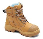 Blundstone RotoFlex 9960 Womens ZipUp Safety Boots With Nitrile Sole  EH Resistant Wheat 