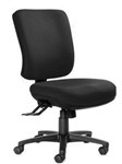Rexa Task Chair High Back 3 Lever Small Seat Adjustable Arms House Black Fabric