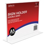 Deflecto Sign Holder 47911 Double Sided A5 Landscape 