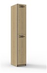 Locker 2 Door Melamine Natural Oak 1850mm H x 305mm W x 455mm D