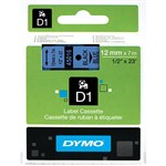 Dymo Labelling Tape D1 12mm X 7M 45016 Black On Blue