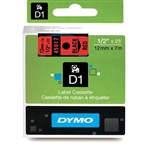 Dymo Labelling Tape D1 12mm X 7M 45017 Black On Red