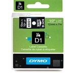 Dymo Labelling Tape D1 12mm X 7M 45021 White On Black