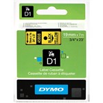 Dymo Labelling Tape D1 19mmx7m 45808 Black on Yellow