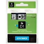 Dymo Labelling Tape D1 24mm X 7M 53710 Black On Clear