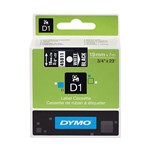 Dymo Labelling Tape D1 19mmx7M 45811 White On Black