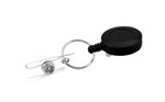 Id Holder Retractable Badge Reel With Split Ring  Card Strap Pack 25 Black