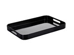 Compass Large Melamine Tray With Side Handles Black
