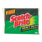 ScotchBrite Scourer Sponge Scotchbrite Heavy Duty Twin