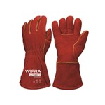 WIRRA Ultiweld Kevlar Heat Resistant Leather Welding Gloves Red One Size