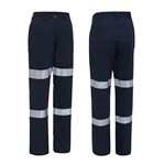 Akurra Womens Stretch Cotton Drill Taped Biomotion Pants 235gsm Navy