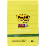 PostIt Notes 6603Sst Super Sticky Lined Recycled 101X152 Bora Bora Ass 3