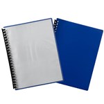 Marbig Display Book A4 Clear Front Refillable 20 Pocket Blue