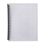Marbig Display Book A4 Clear Front Refillable 20 Pocket Grey