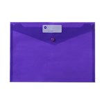 Marbig Doculope Document Wallet A4 With Button Purple
