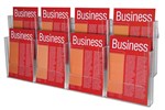 Esselte Brochure Holder Wall A4 2 Tier 8 Compartments Clear