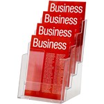 Esselte Brochure Holder Free Standing A5 4 Tier Clear