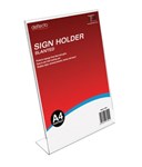 Deflecto Sign Menu Holder 47401 A4 Slanted Portrait Desktop Clear