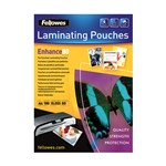 FELLOWES PRE PUNCHED LAMINATING POUCHES 5452501 A4 80 MICRON