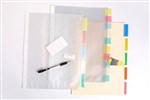 Marbig Dividers Pp A4 10 Tab Clear Pockets Multi Colour