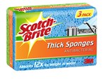 Scotchbrite Sponge Multi Purpose Thick Pack 3
