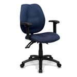 Chair Ys43A Sabina Typist Medium Back Black No Arms Blue