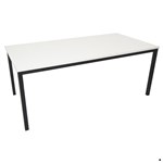 Rapid Meeting Table Steel Frame 1800Wx750D730Hmm Black Legs WhiteBlack