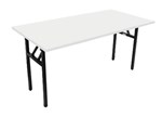 Rapid Folding Table Steel Black Frame 1800X750 White Top