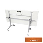 Rapid Table Flip Top 1500X750 Silver Frame Cherry Top