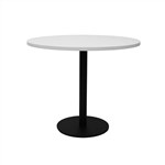 Rapid Table Round 900Mm With Black Base White