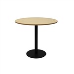 Rapid Table Round 900Mm With Black Base Natural Oak