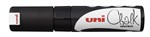 Uni Chalk Marker 80mm Chisel Tip Black