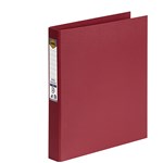 Marbig Binder Bright Ring PE A4 2D Ring 25mm Deep Red