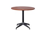 Rapid Typoon 900Mm Round Meeting Table Black Frame With 4 Star Chrome Base