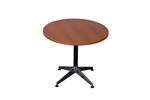 Rapid Typhoon 1200Mm Round Meeting Table Black Frame With 4 Star Chrome Bas
