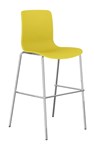 Acti Chrome Bar Stool Base 760Mm High With Polyprop Shell Yellow