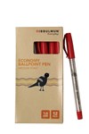 Bibbulmun Ballpoint Pen Economy Medium 1mm Pack 12 Red
